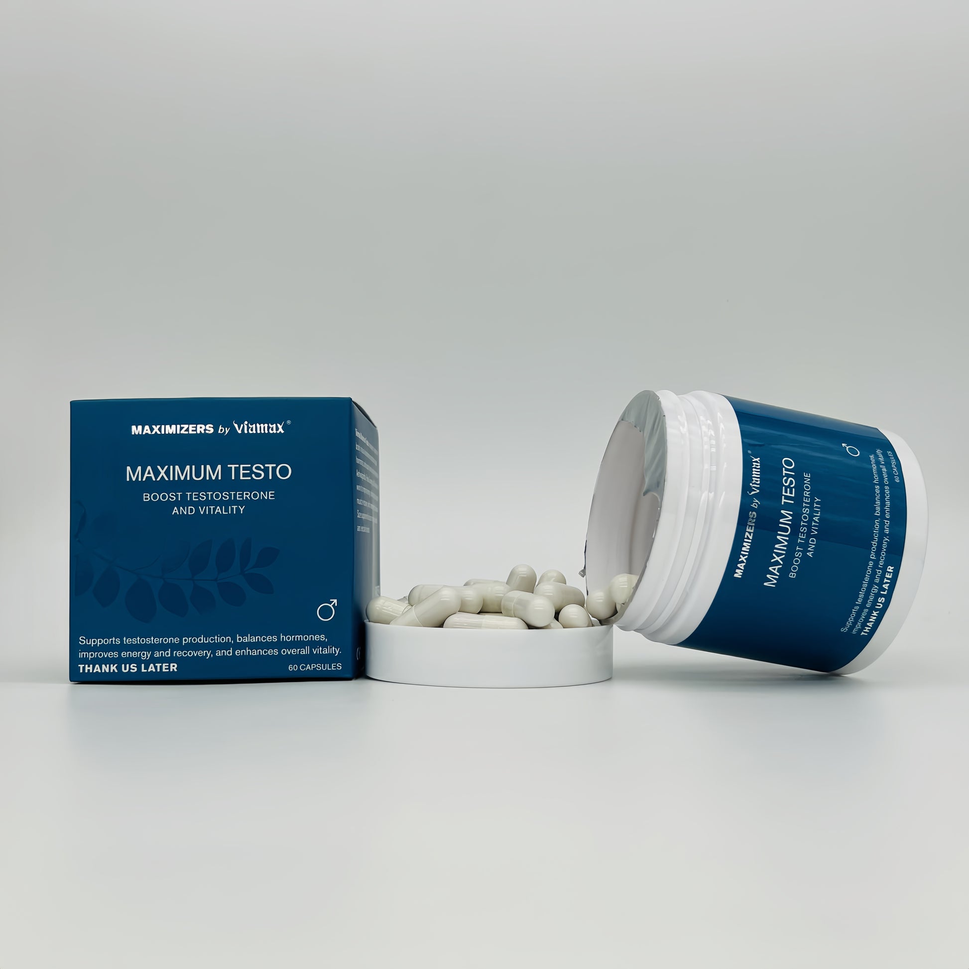 Box of Viamax Maximum Testo – natural men’s supplement for strength and vitality