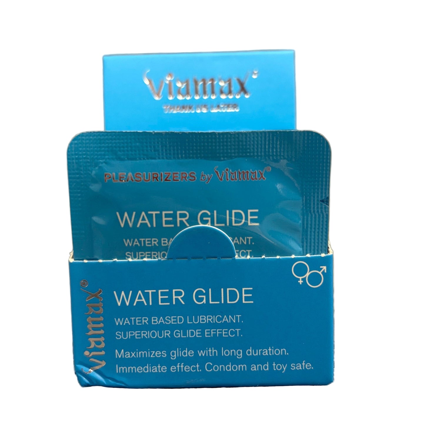 sachet box viamax water glide glidmedel vattenbaserat