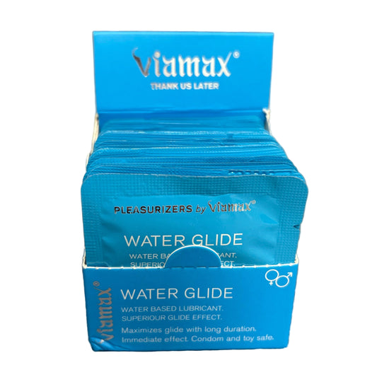 viamax water glide open box sachets glidmedel